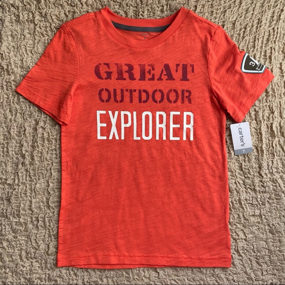 NWT Carter’s Size 7 Boys Orange T-Shirt